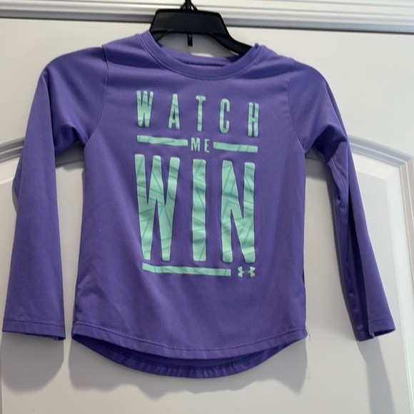 Under Armour Kids' Purple Motivational Tee - Picture 1 of 1